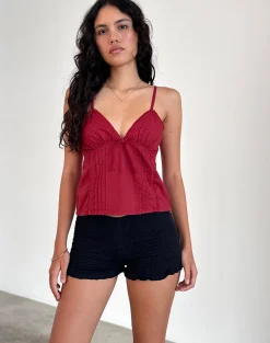 Motel Rocks Strappy Tops | Going Out Tops-Jepuni Cami Top in Adrenaline Red AdrenalineRed
