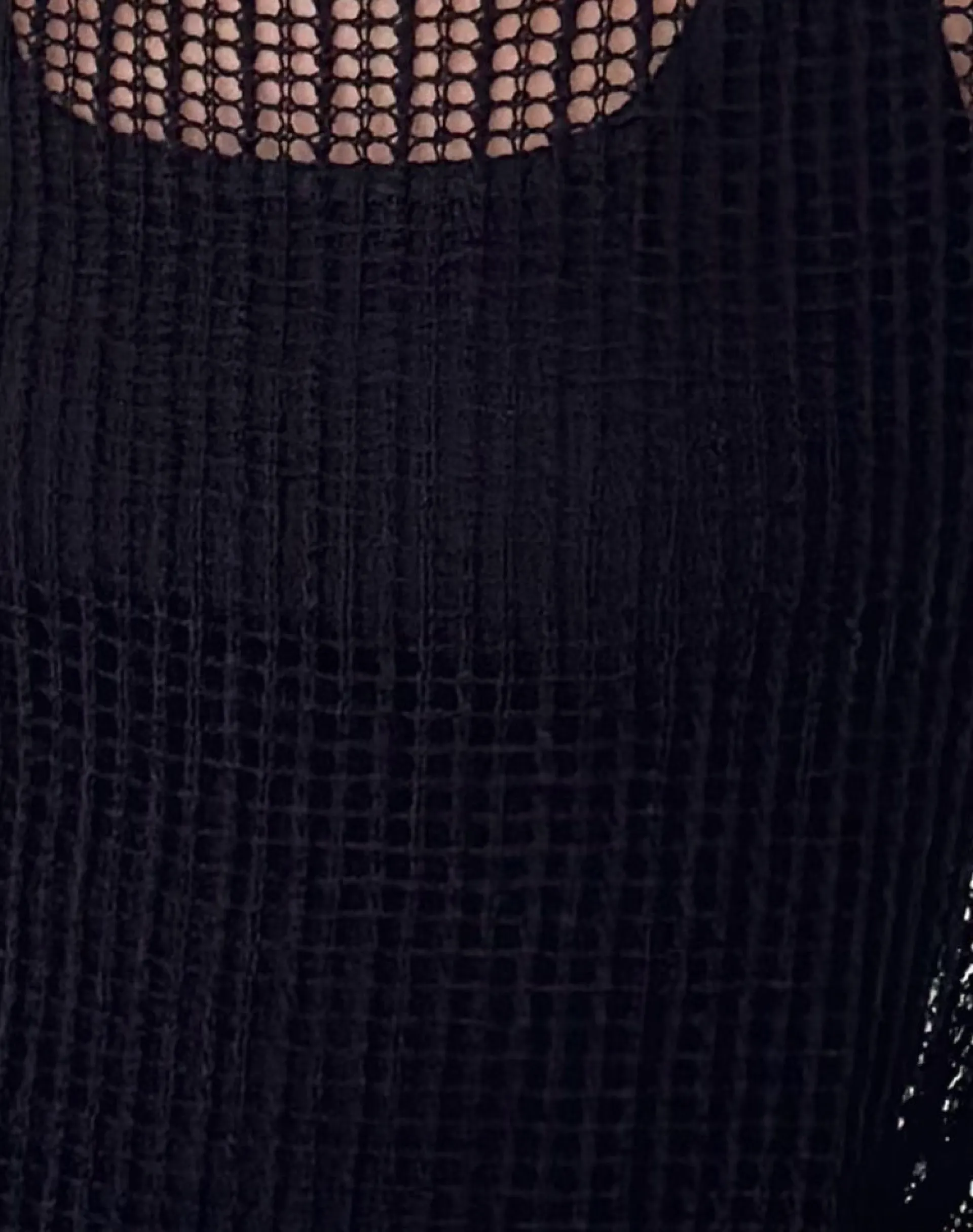 Motel Rocks Jumpers-Jessamyn Open Knit Jumper in Black