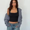 Motel Rocks Basics | Basic Tops-Jinila Top in Black with Lace Trim and Bow BlackwithLaceTrimandBow
