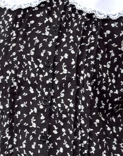Motel Rocks Shirts And Blouses | Printed Tops-Jisoya Blouse in Black Ditsy Romance