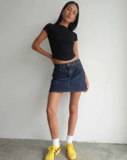 Motel Rocks Basic Tops-Jojes Jersey Tee in Black