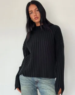 Motel Rocks Jumpers-Judah Jumper in Black