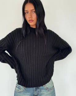 Motel Rocks Jumpers-Judah Jumper in Black