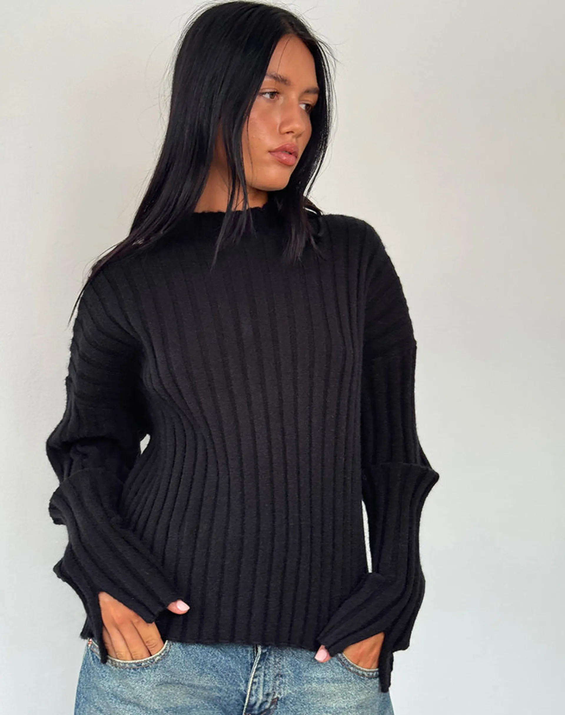 Motel Rocks Jumpers-Judah Jumper in Black