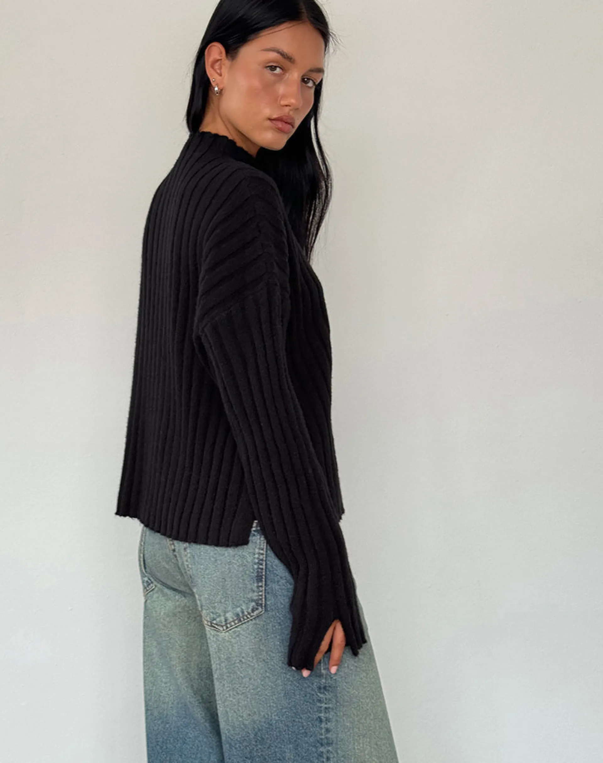 Motel Rocks Jumpers-Judah Jumper in Black