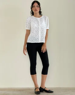 Motel Rocks Shirts And Blouses | Lace Tops-Kaelyn Top in Dahlia Lace Ivory