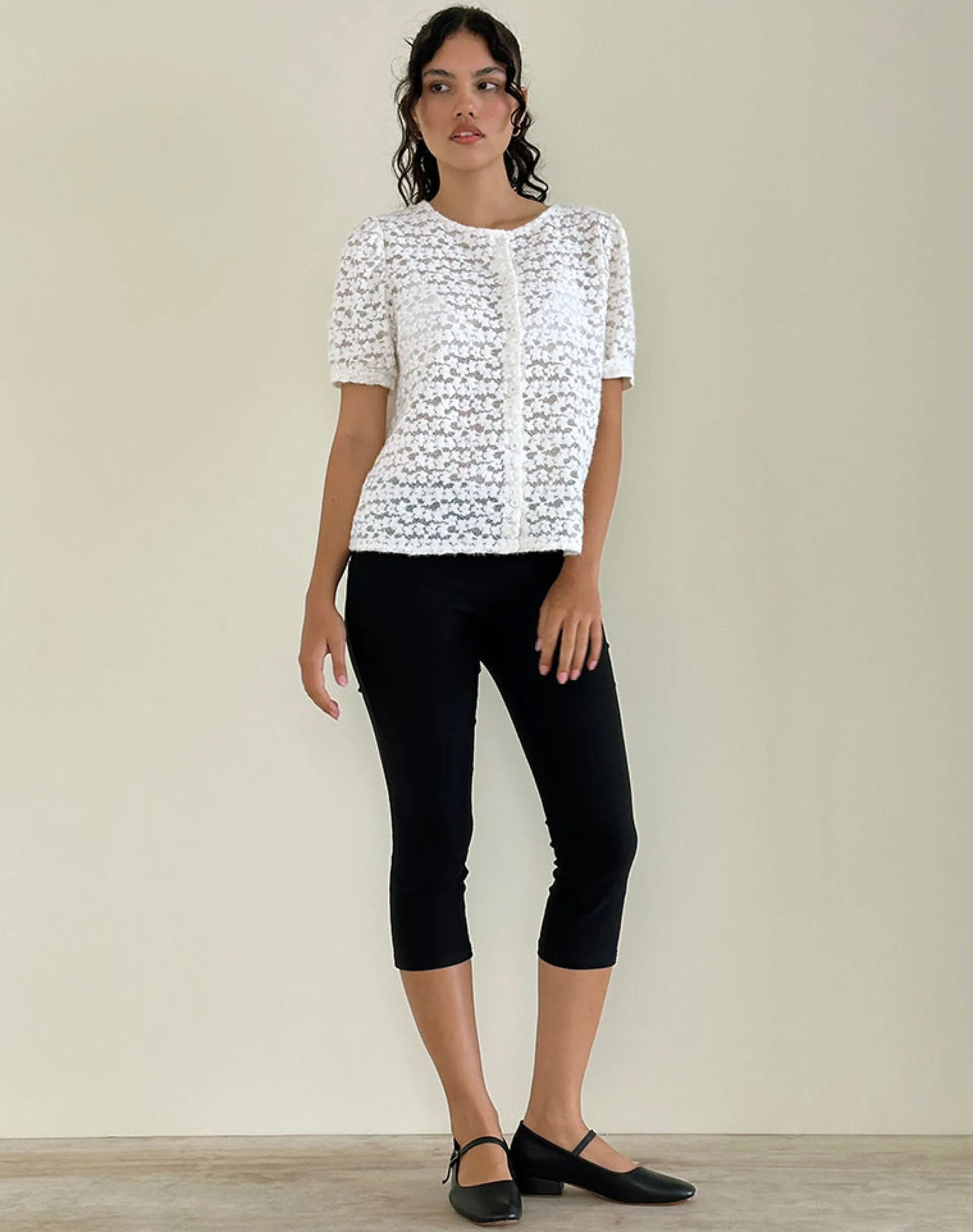 Motel Rocks Shirts And Blouses | Lace Tops-Kaelyn Top in Dahlia Lace Ivory