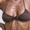 Motel Rocks Swimwear-Kaia Bikini Top in Coffee