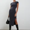 Motel Rocks Basics | Day Dresses-Kasor Open Back Midi Dress in Ocean Storm OceanStorm