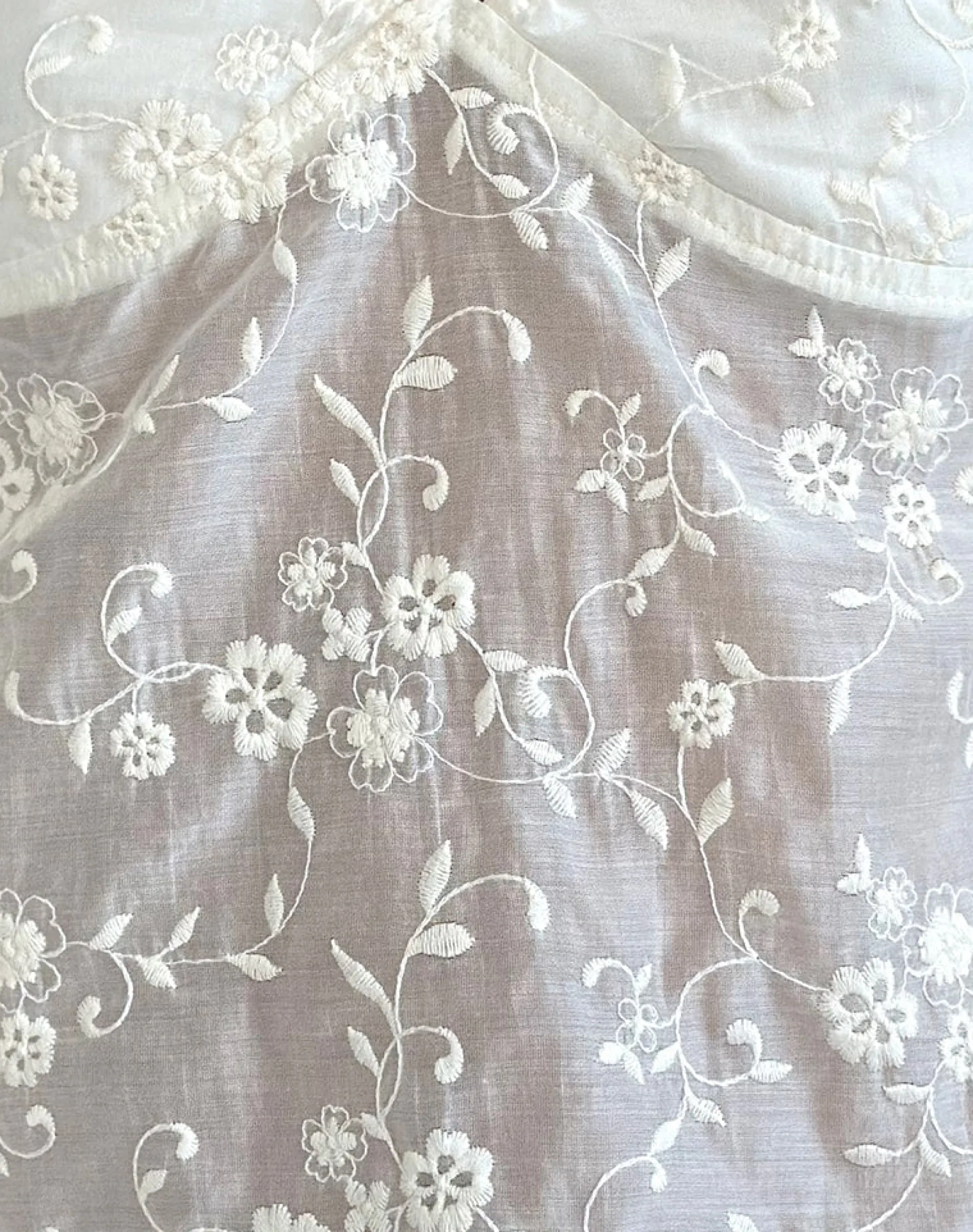 Motel Rocks Strappy Tops | Lace Tops-Kasturi Top in Broderie White