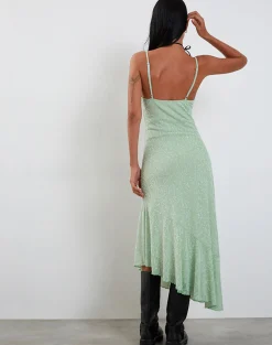 Motel Rocks Printed Dresses | Day Dresses-Kavala Midi Dress in Shadow Floral Sage ShadowFloralSage