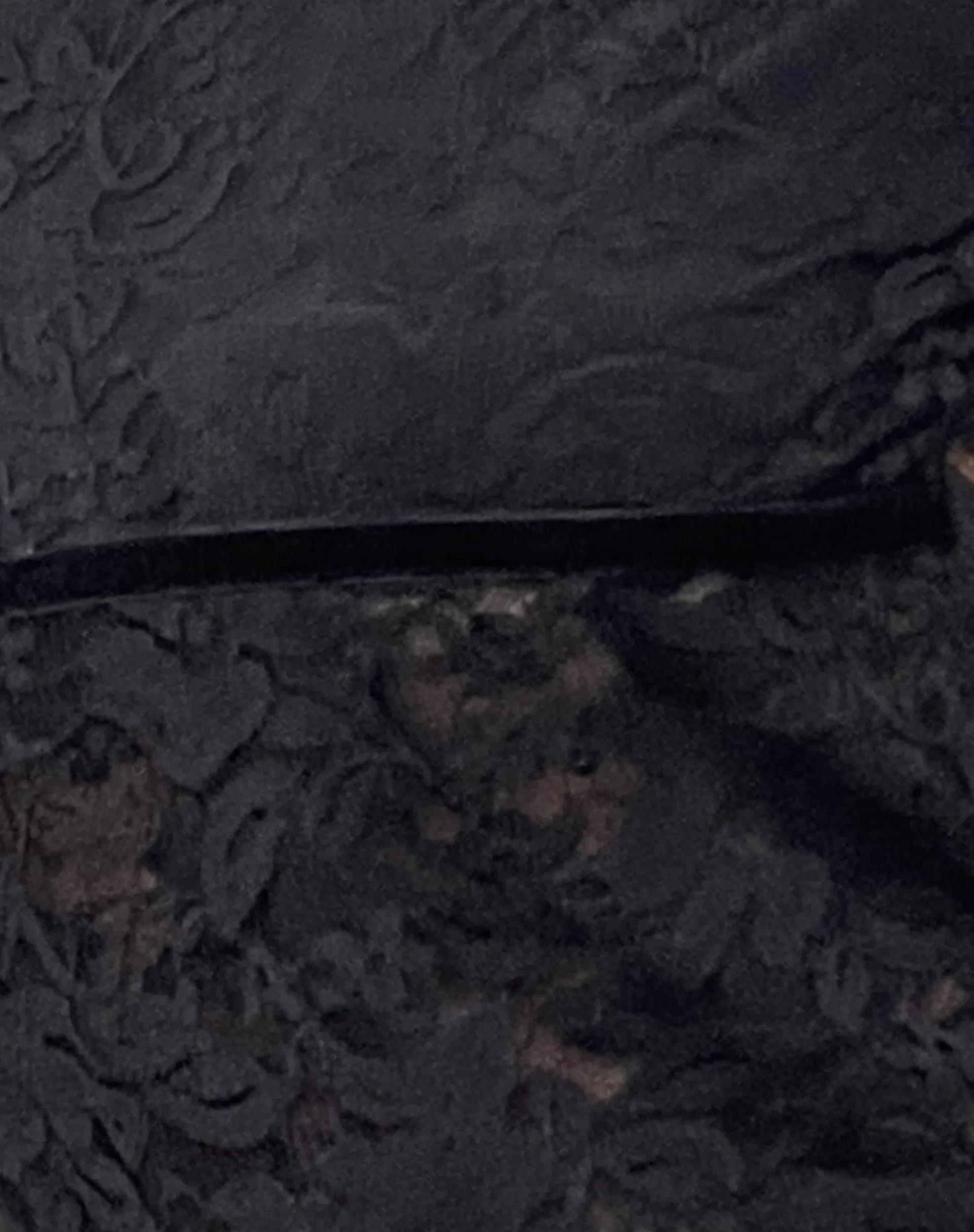Motel Rocks Printed Tops | Long Sleeve Tops-Kawila Bardot Top in Floral Lace Jet Black