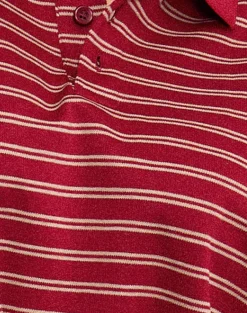 Motel Rocks Shirts And Blouses | Long Sleeve Tops-Kemillau Baggy Shirt in Burgundy with White Stripes BurgundywithWhiteStripes