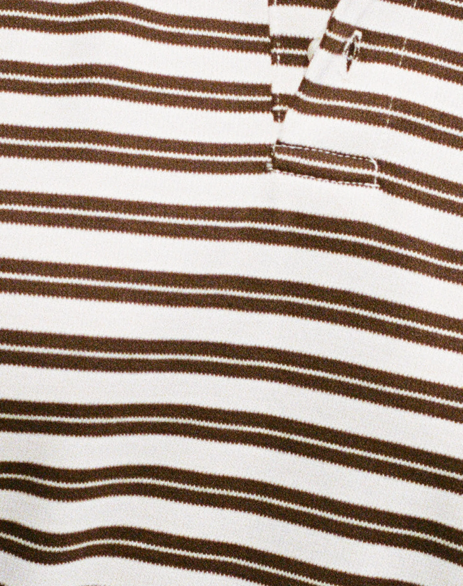 Motel Rocks Shirts And Blouses-Kemillau Baggy Shirt in Brown with White Stripes BrownwithWhiteStripes