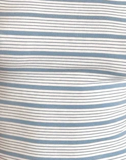 Motel Rocks Basic Tops | Printed Tops-Kenichi Top in Stripe Blue and White Jersey StripeBlueandWhiteJersey