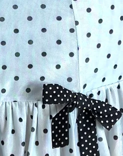 Motel Rocks Printed Dresses | Mini Dresses-Khalil Mini Dress in Blue Black Basic Polka