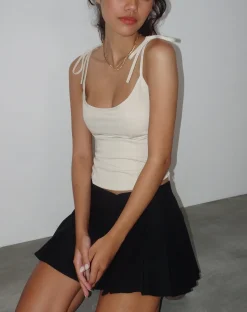 Motel Rocks Corset Tops-Kiona Corset Top in Tailoring Cream