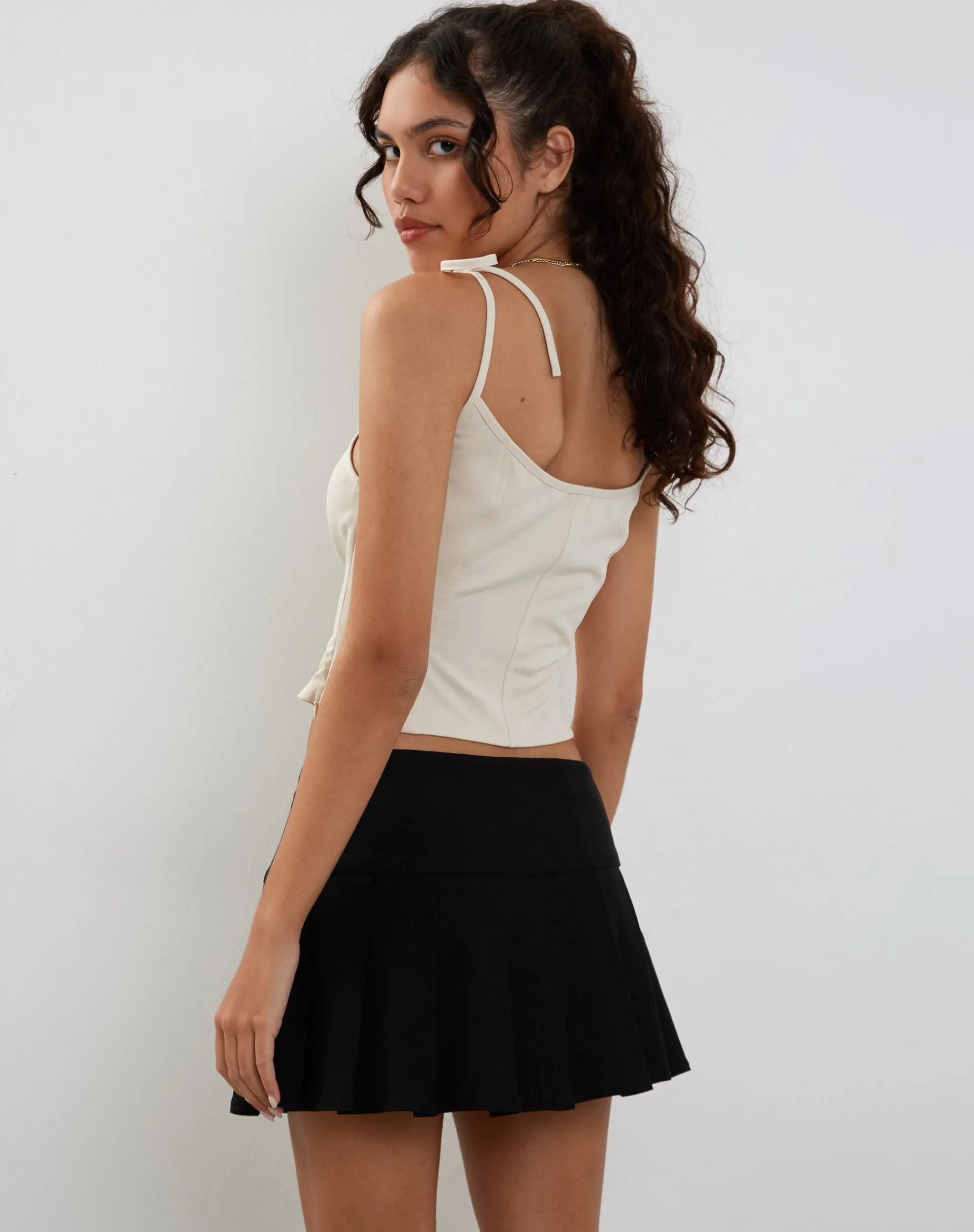 Motel Rocks Corset Tops-Kiona Corset Top in Tailoring Cream