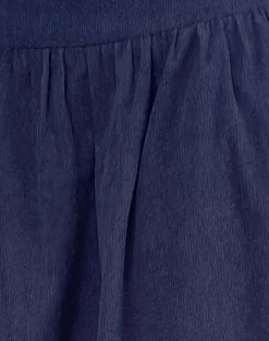 Motel Rocks A Line Skirts | Midi Skirts-Kiranila Midi Skirt in Baby Cord Ink Blue