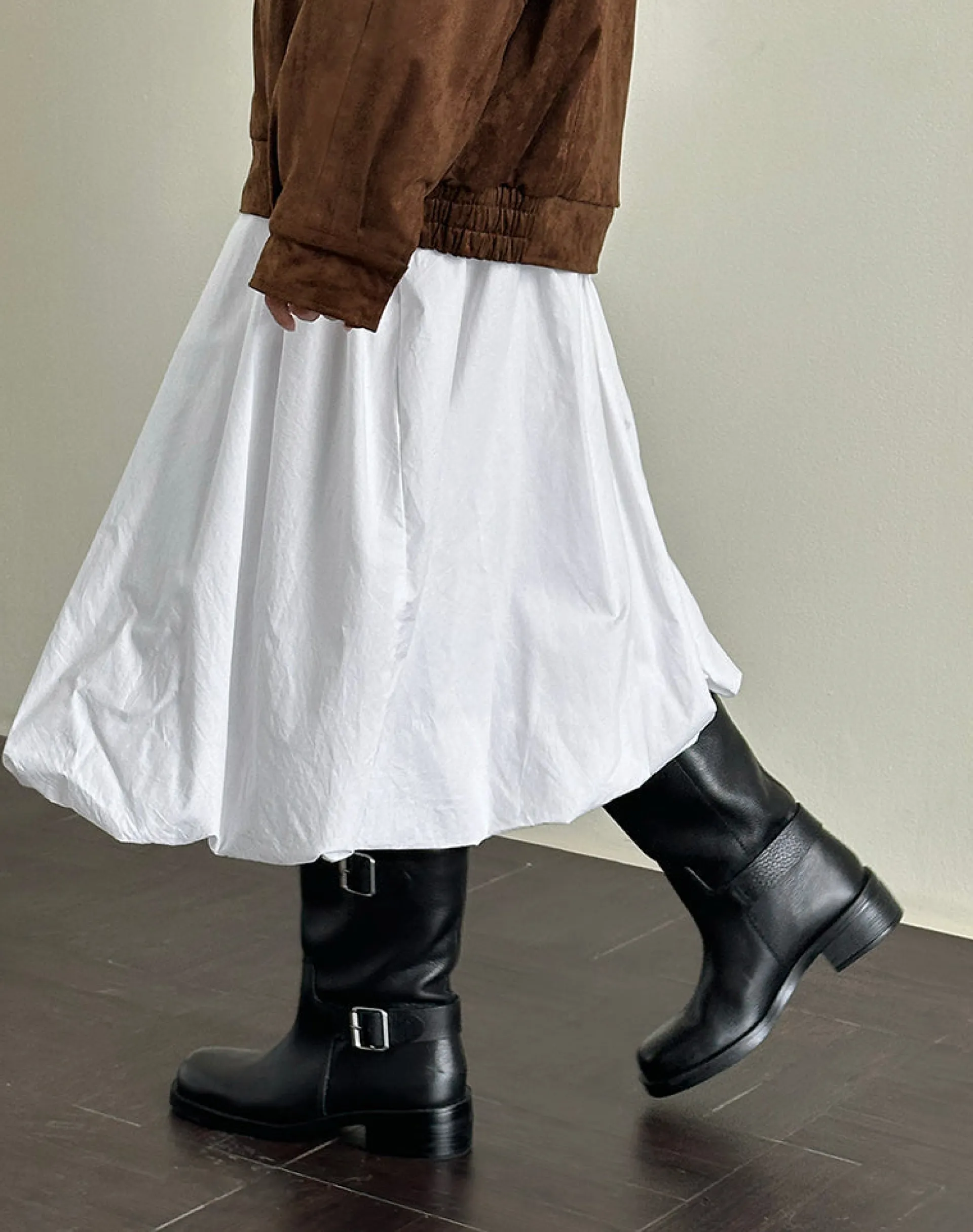 Motel Rocks Maxi Skirts-Kiyono Maxi Skirt in Poplin White