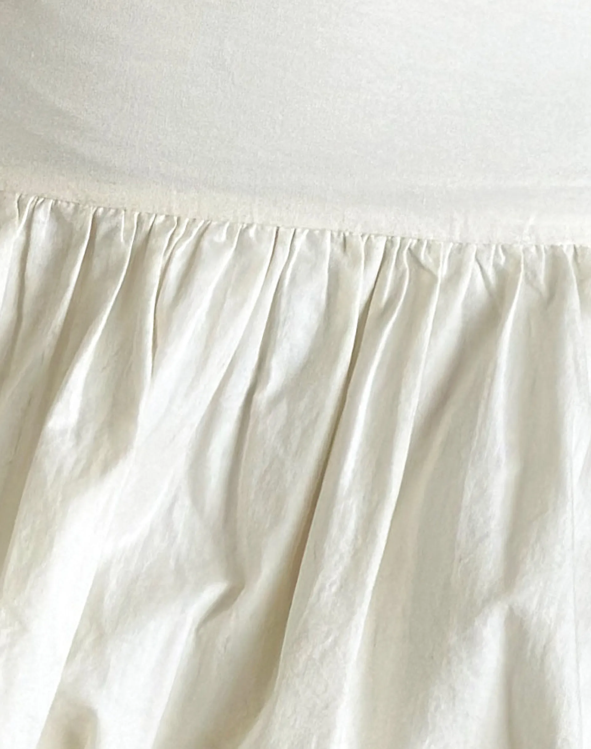 Motel Rocks Mini Skirts-Kiyowo Puffball Mini Skirt in Poplin Ivory PoplinIvory