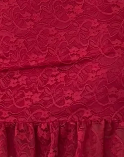 Motel Rocks Co-Ords | Mini Skirts-Krecia Mini Skirt in Deep Red Lace DeepRedLace