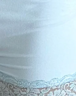 Motel Rocks Loungewear | Co-Ords-Kuden Lace Hem Micro Shorts in Soft Slinky Blue SoftSlinkyBlue