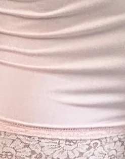 Motel Rocks Loungewear | Micro Shorts-Kuden Lace Hem Micro Shorts in Soft Jersey Pink SoftJerseyPink