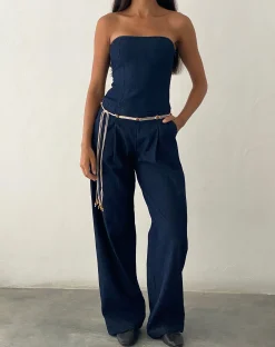 Motel Rocks Jumpsuits & Rompers-Kyaria Jumpsuit in Indigo