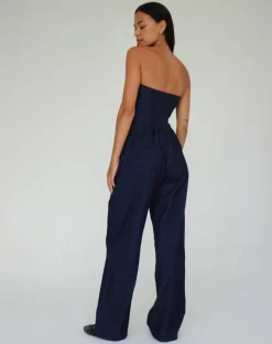Motel Rocks Jumpsuits & Rompers-Kyaria Jumpsuit in Indigo
