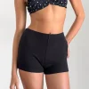Motel Rocks Loungewear | Micro Shorts-Kyomi Micro Shorts in Ribbed Black