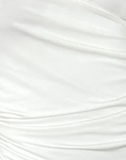 Motel Rocks Bodycon Dresses | Party Dresses-Kyrie Halterneck Wrap Dress in Slinky Ivory SlinkyIvory