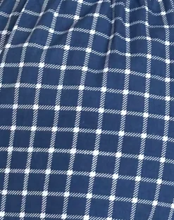 Motel Rocks Loungewear-Laboxe Boxer Shorts in Navy Tartan Poplin navytartanpoplin