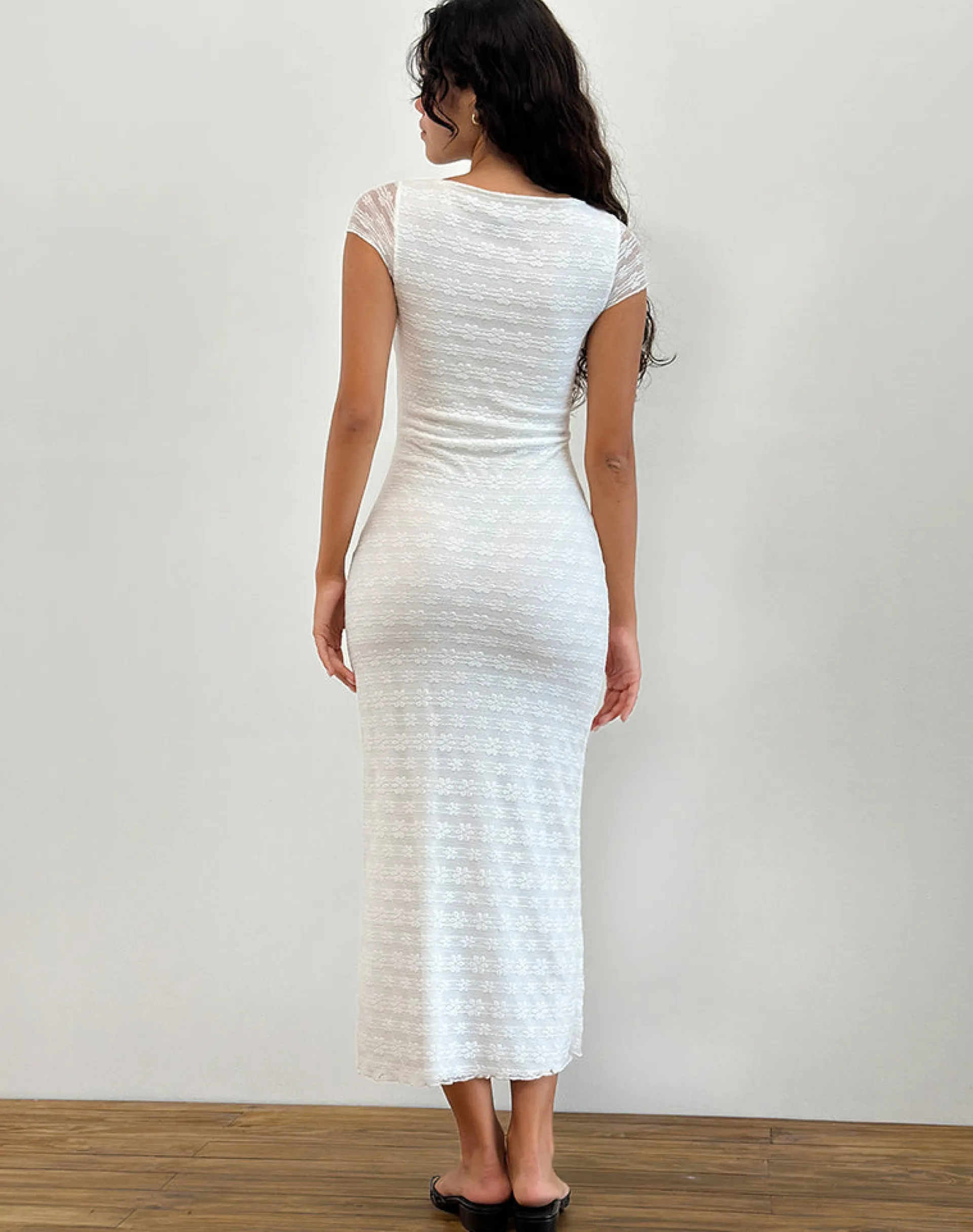Motel Rocks Party Dresses | Maxi Dresses-Labuan Maxi Dress in Celosia Lace White