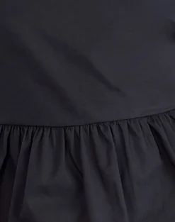 Motel Rocks Tailoring-Lanzo Tie Back Top in Poplin Black PoplinBlack