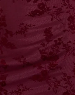 Motel Rocks Printed Dresses | Party Dresses-Lashka Mini Dress in Botanical Flower Maroon botancialflowermaroon