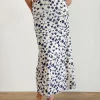 Motel Rocks Printed Skirts | Maxi Skirts-Latika Skirt in Grunge Floral Flock Cream
