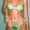 Motel Rocks Swimwear-Laufey Bikini Top in Watercolour Green WatercolourGreen