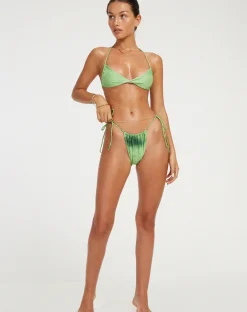 Motel Rocks Swimwear-Laufey Bikini Top in Watercolour Green WatercolourGreen
