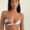 Motel Rocks Swimwear-Laufey Bikini Top in Wiggle Sunset WiggleSunset