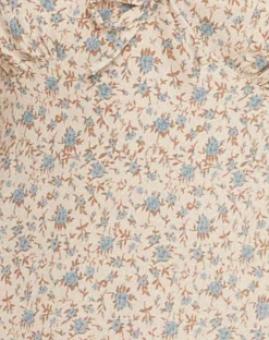 Motel Rocks Midi Dresses-Lavisha Midi Dress in Antique Blue and Ivory Floral antiqueblueandivoryfloral