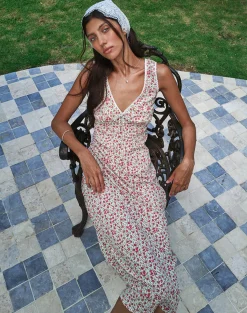 Motel Rocks Printed Dresses | Day Dresses-Lavisha Midi Dress in Pretty Ditsy PrettyDitsy