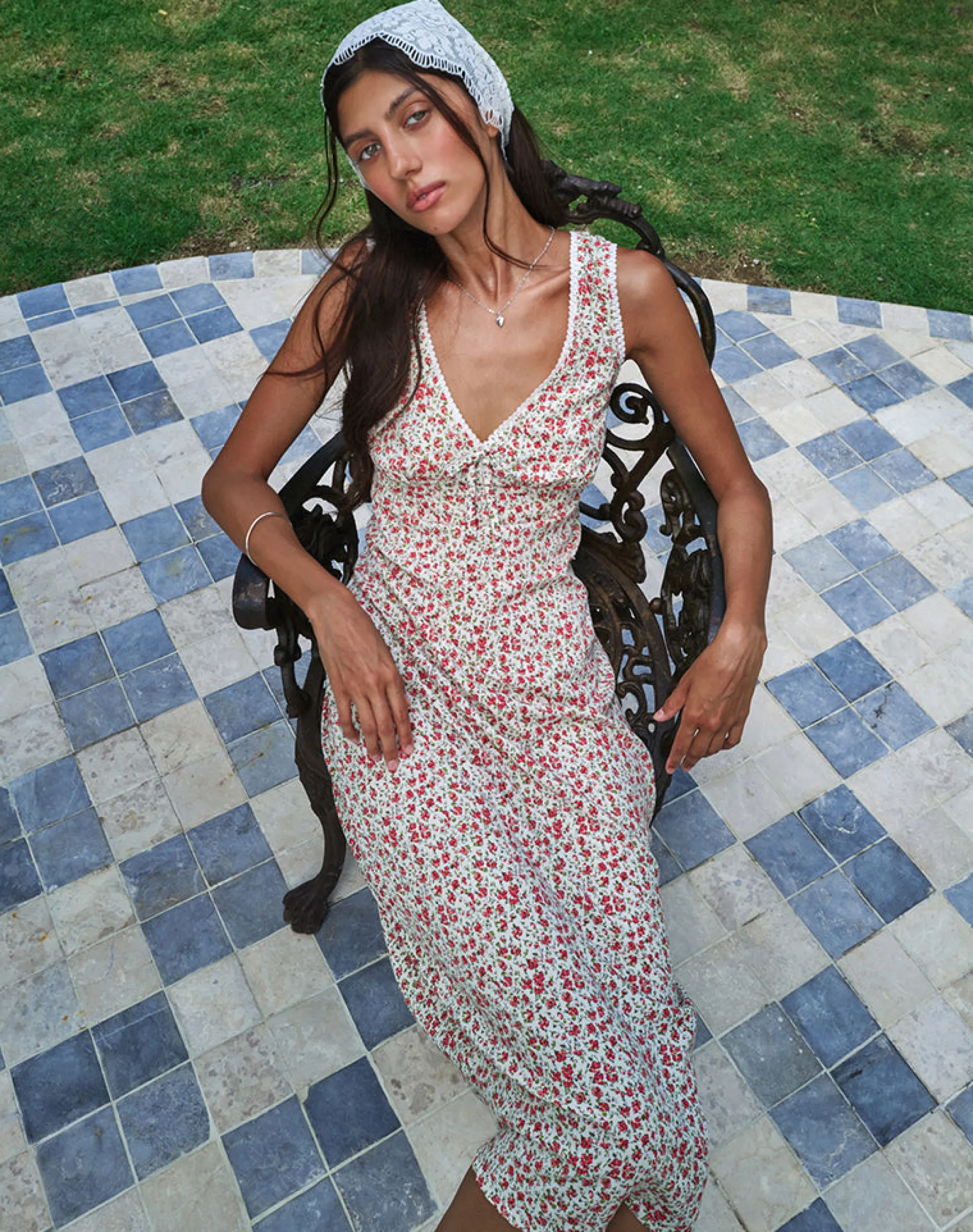 Motel Rocks Printed Dresses | Day Dresses-Lavisha Midi Dress in Pretty Ditsy PrettyDitsy