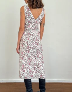 Motel Rocks Printed Dresses | Day Dresses-Lavisha Midi Dress in Vintage Bloom Ivory vintagebloomivory
