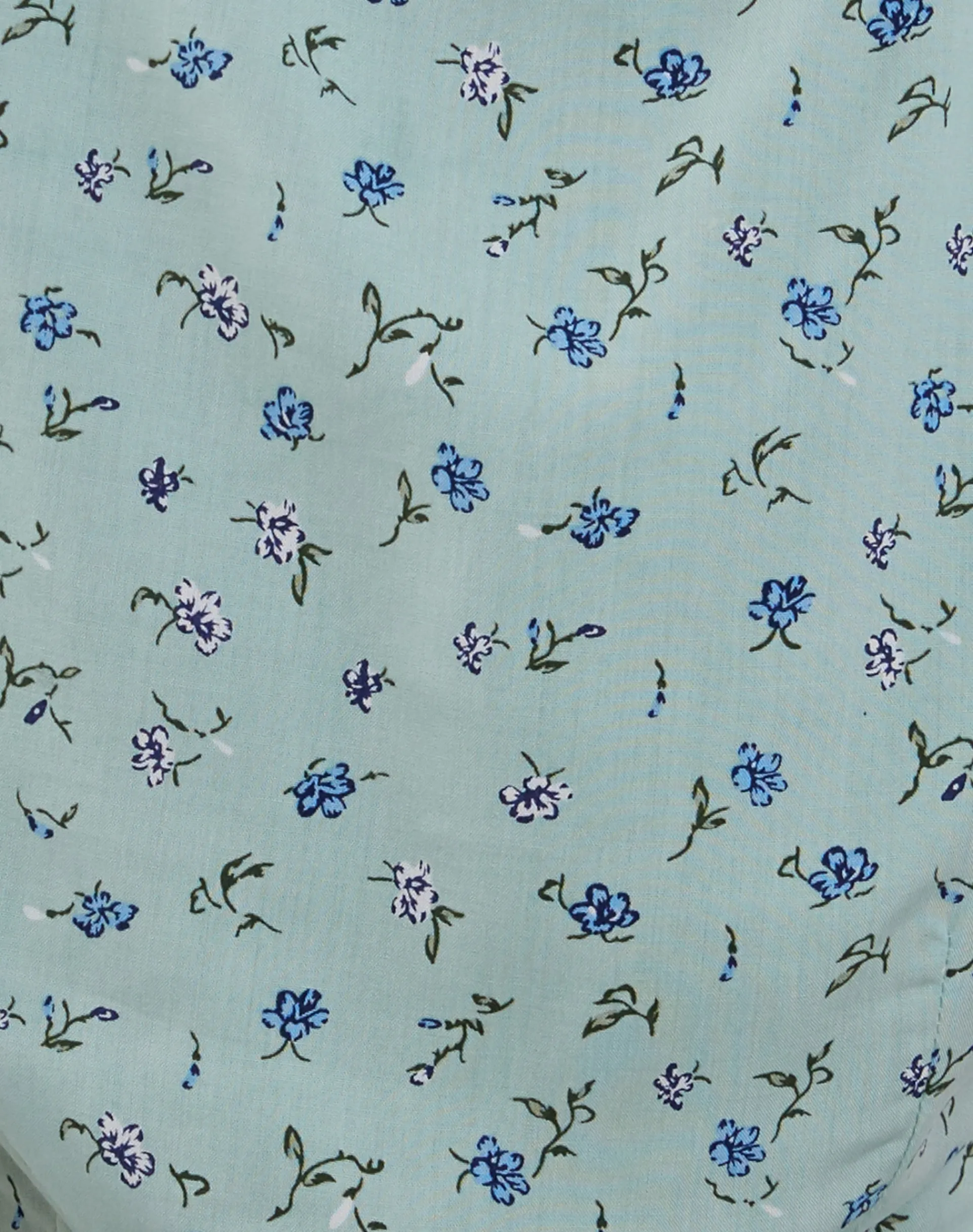 Motel Rocks Printed Tops-Laz Top in Pretty Petal Green PrettyPetalGreen