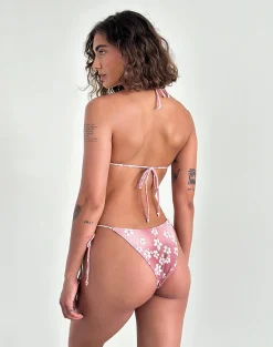 Motel Rocks Swimwear-Lentra Bikini Bottom in Hibiscus Floral HibiscusFloral