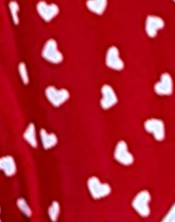 Motel Rocks Swimwear-Lentra Contrast Bottom In Red And White Heart RedAndWhiteHeart