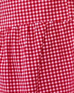 Motel Rocks Basics | Day Dresses-Leshi Mini Dress in Red Gingham