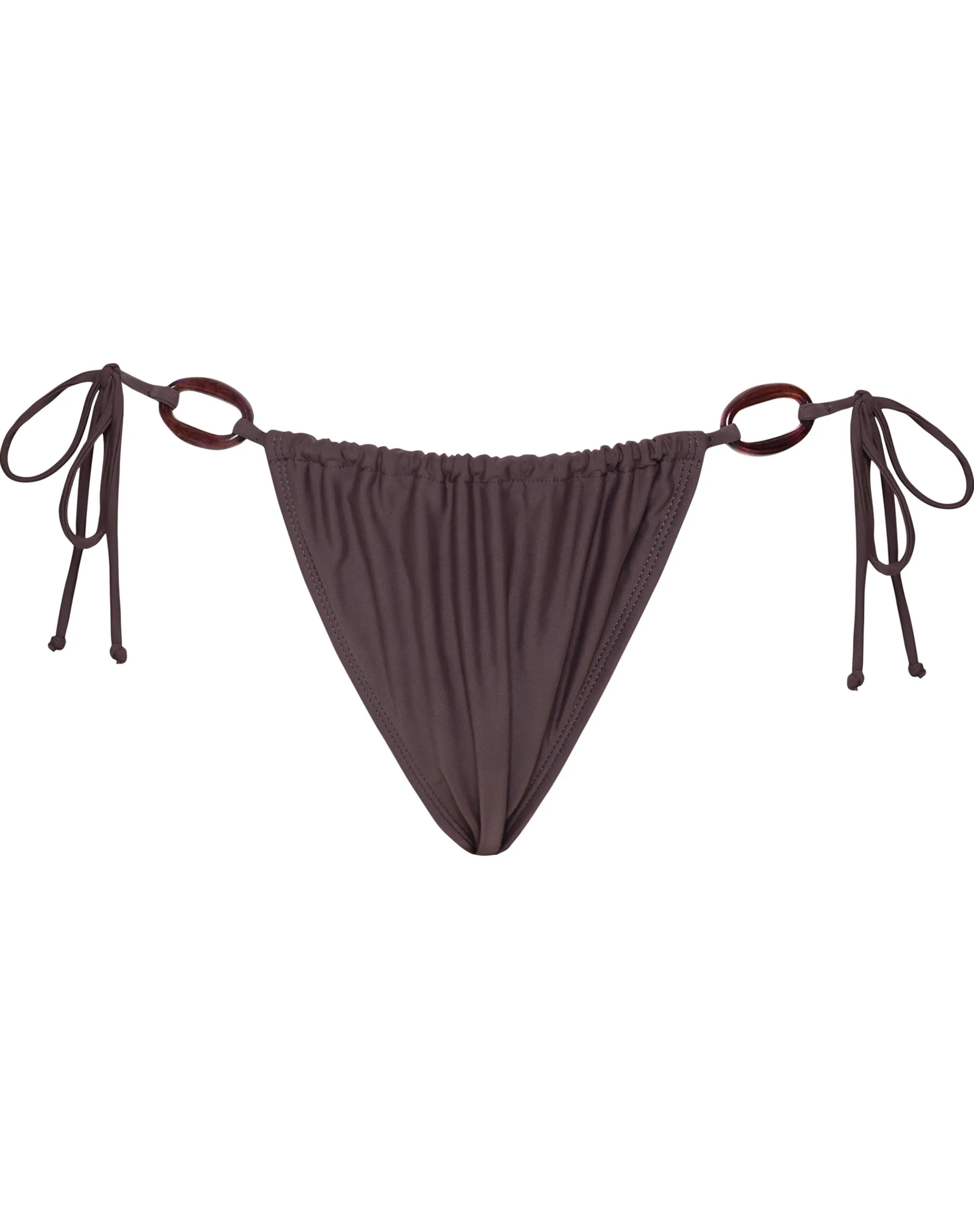 Motel Rocks Swimwear-Leyna Beaded Bikini Bottom in Coffee