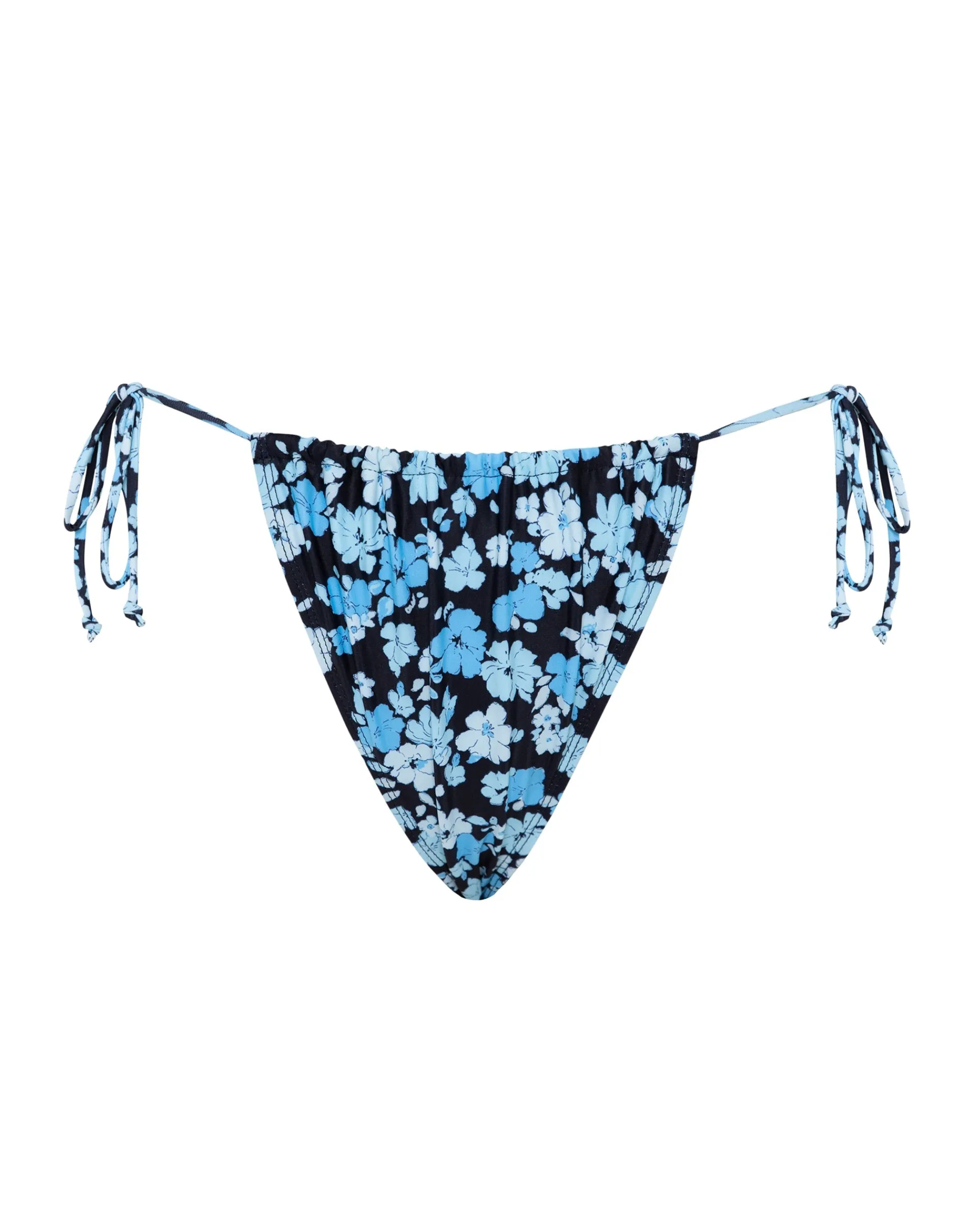 Motel Rocks Swimwear-Leyna Bikini Bottom in Pastel Blue Floral PastelBlueFloral